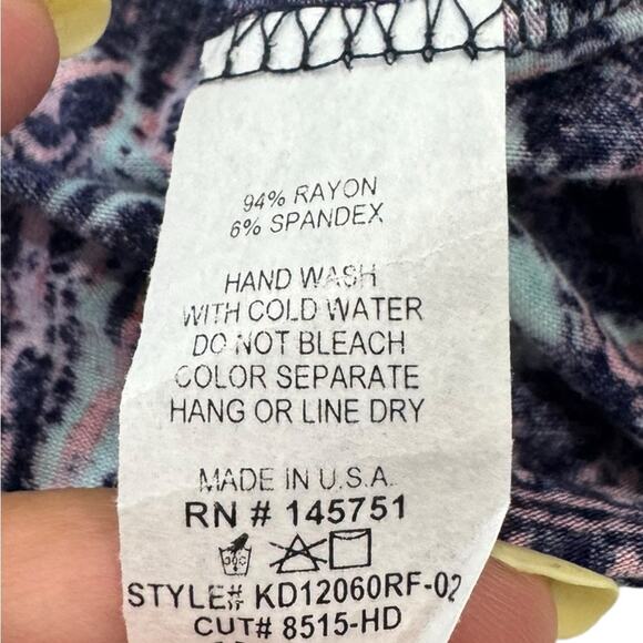 Market & Spruce MAEBY Abstract Long Sleeve Knit Dress NEW Size Medium - Picture 11 of 12